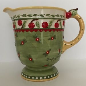 NWOT  VTG Mary Engelbreit Cherries Jubilee Pitcher